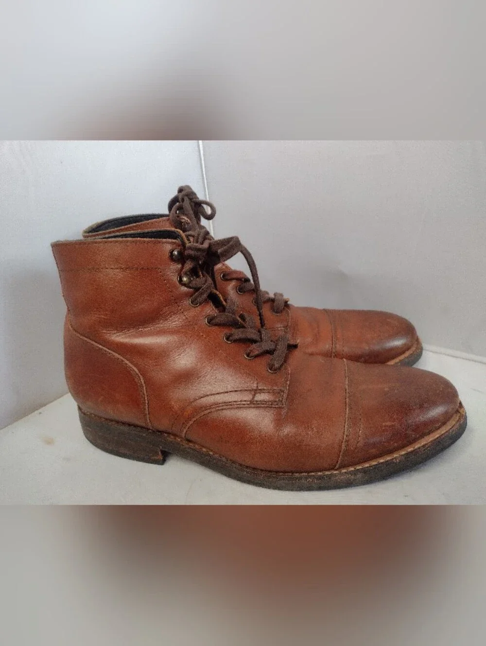 Thursday Boot Co Captain Leather Ankle Boot Brown Men size 11 Lace Up XX